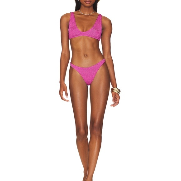 Bond Eye Scout Bikini Top in Fuchsia Shimmer, one size - Picture 4 of 4